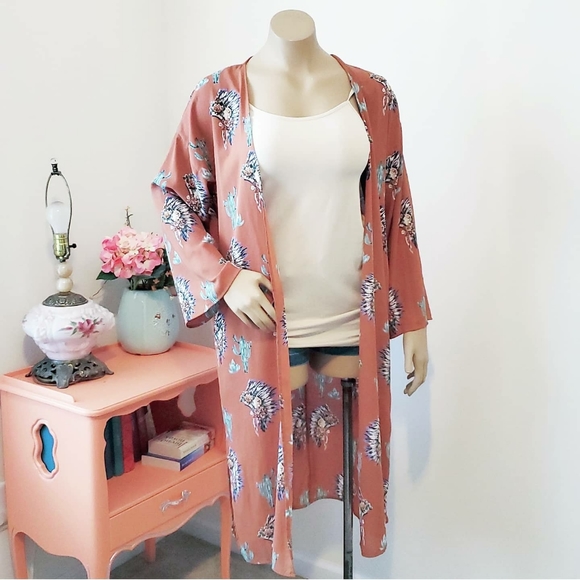 Peach Love California Accessories - Peach Love California boho kimono duster